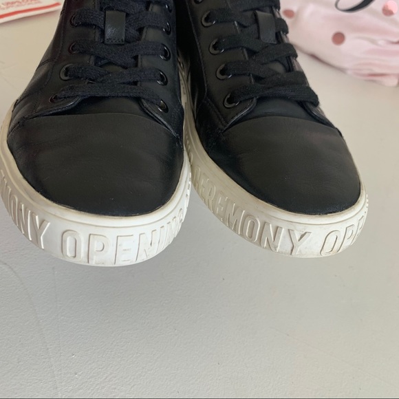 Opening Ceremony LEATHER Sneakers La Cienega BLACK - Picture 10 of 10